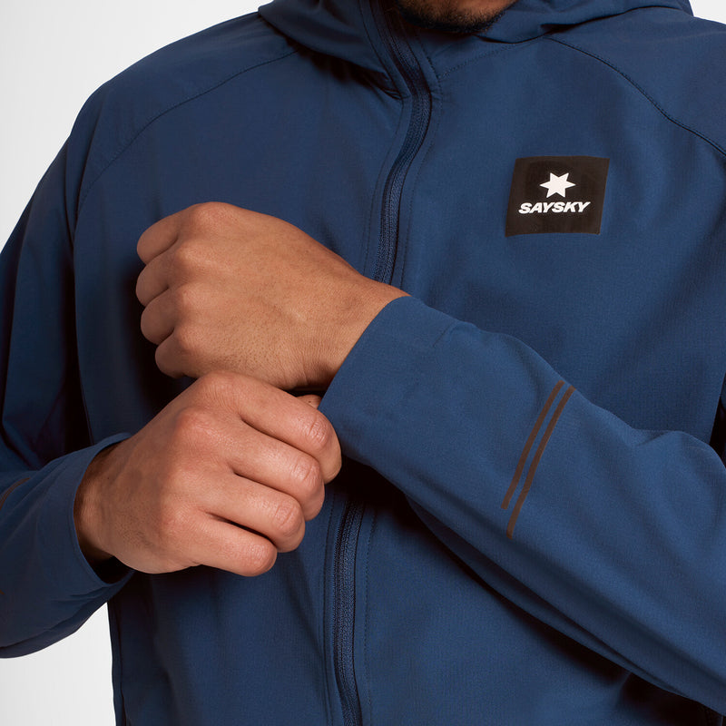 Saysky Clean Pace Flex Hooded Jacket Blue 210 MMRJA20C210