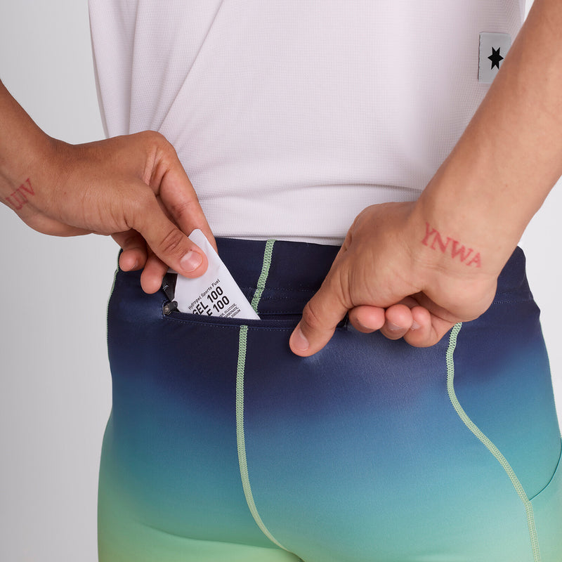 Saysky Drip Dye Combat+ Short Tights 7" Blue/Yellow/Green Drip Dye 1032 NMRST33C1032