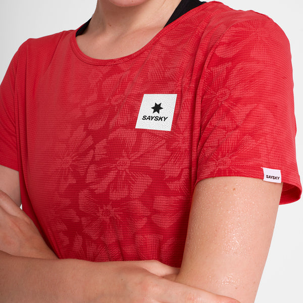 Saysky Reactive Flow T-shirt Red Reactive Flower 1037 NWRSS60C1037