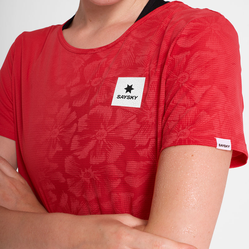 Saysky Reactive Flow T-shirt Red Reactive Flower 1037 NWRSS60C1037