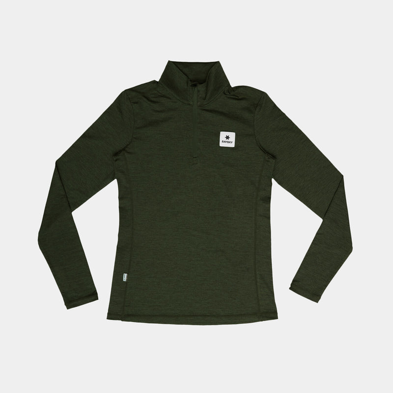Saysky Pace Half Zip Long Sleeve Green 3001 XWRLS21C3001