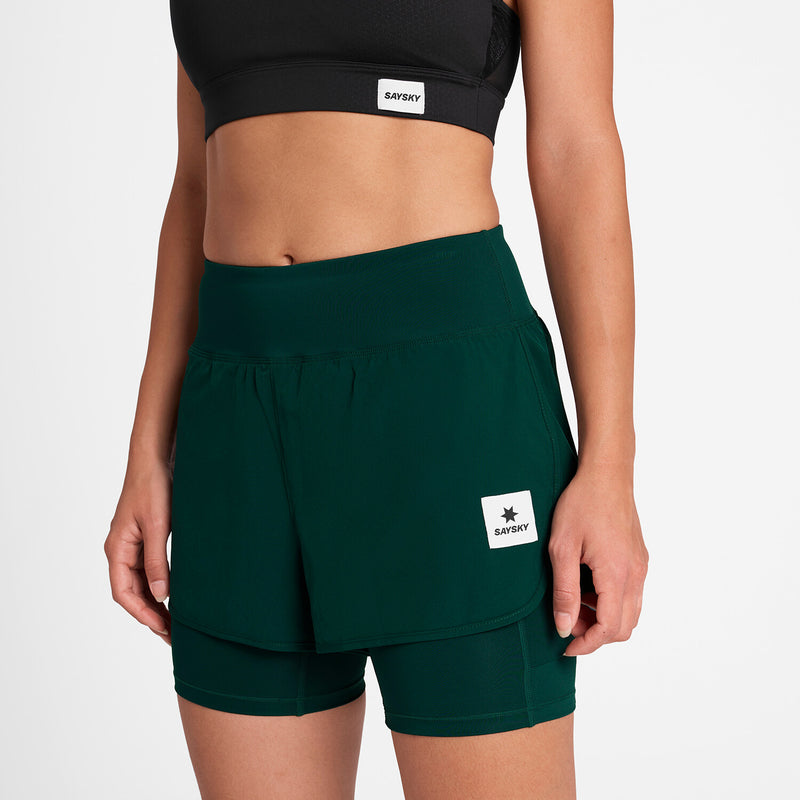 Saysky 2 in 1 Pace Shorts 3'' Green 317 OWRSH23C317