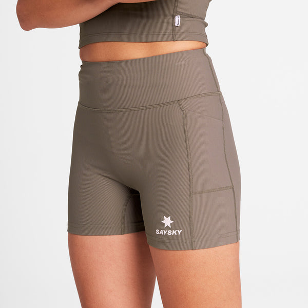 Saysky Combat+ Rib Short Tights 4'' Taupe 714 OWRST22C714