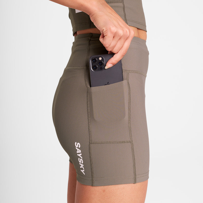 Saysky Combat+ Rib Short Tights 4'' Taupe 714 OWRST22C714