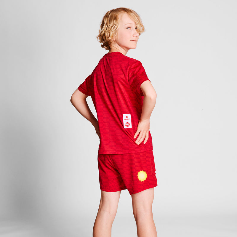 Saysky OTA x Saysky Kids Set Red Reactive Flower 1037 ZMRSH17C1057