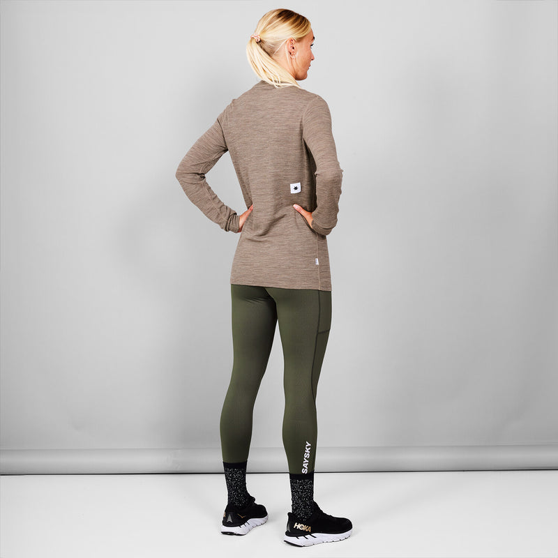 Saysky Merino 195 Blaze Long Sleeve Brown 7005 MMRLS41C7005