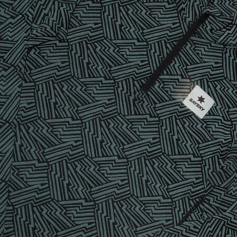 Saysky Reflective Pace Half Zip Long Sleeve Black Reflective Lightning 1050 OWRLS21C1050