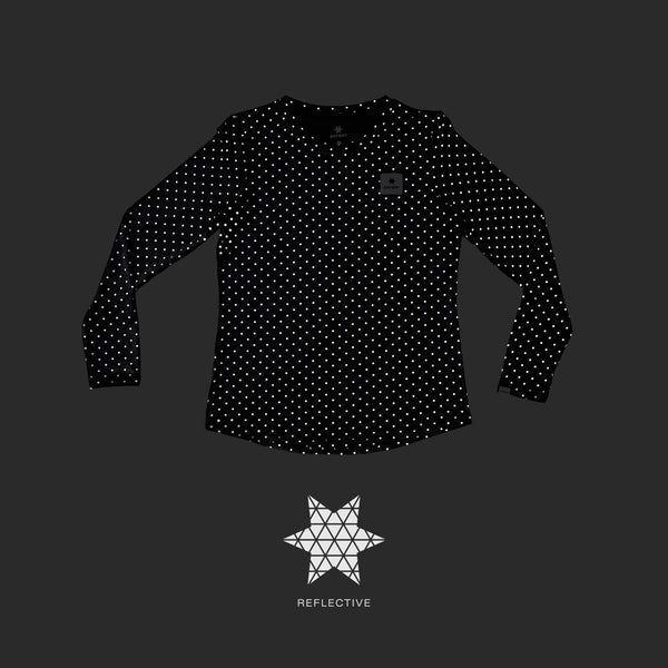 Saysky Reflective Polka Pace Long sleeve Black Reflective Polka 1018 MWRLS01C1018