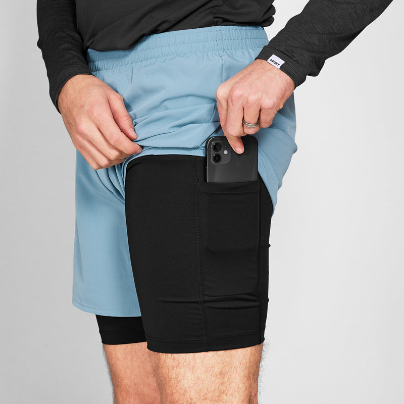 SAYSKY 2 in 1 Pace Shorts 5'' SHORTS 214 - BLUE