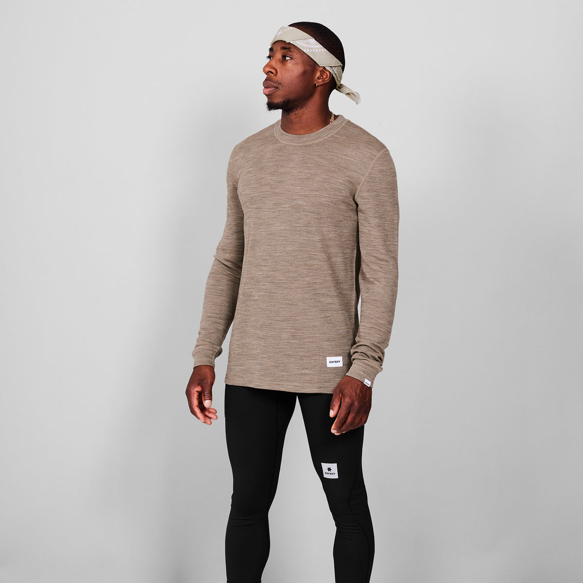 SAYSKY Merino 195 Blaze Long Sleeve LONG SLEEVES 7005- BROWN MELANGE