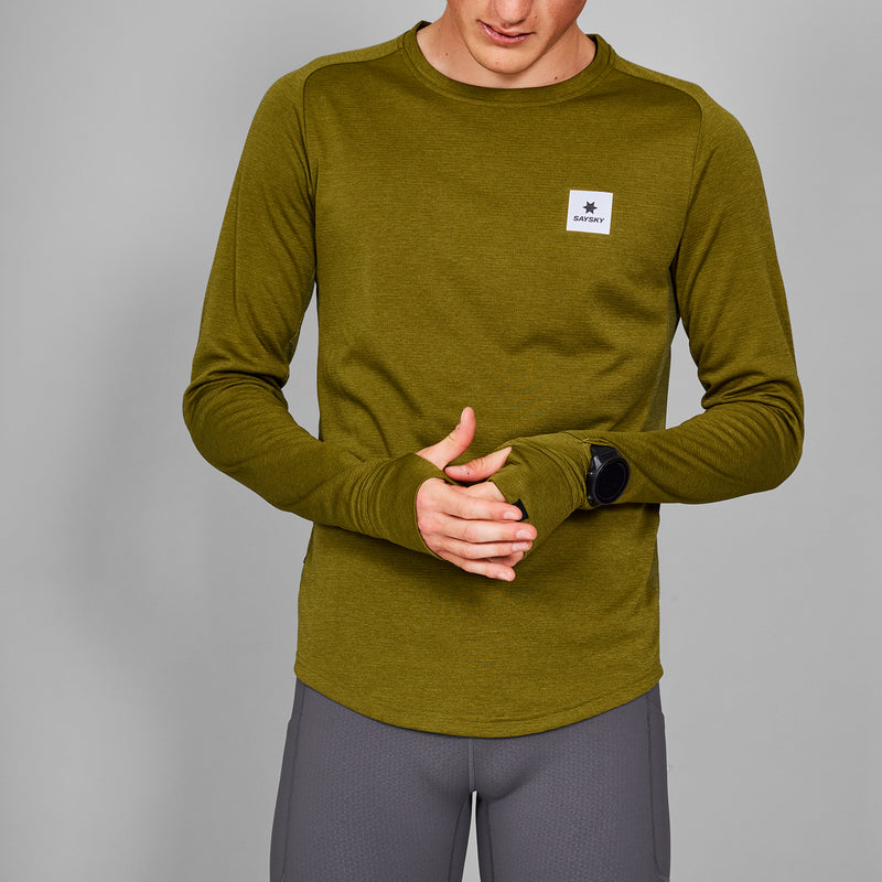 SAYSKY Flow Long Sleeve LONG SLEEVES 3006 - GREEN MELANGE