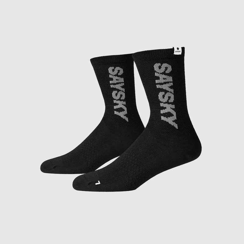 SAYSKY Logo High Merino Socks SOCKS BLACK