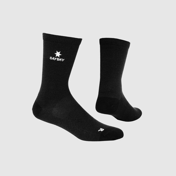 SAYSKY Logo High Merino Socks 600 SOCKS 901 - BLACK