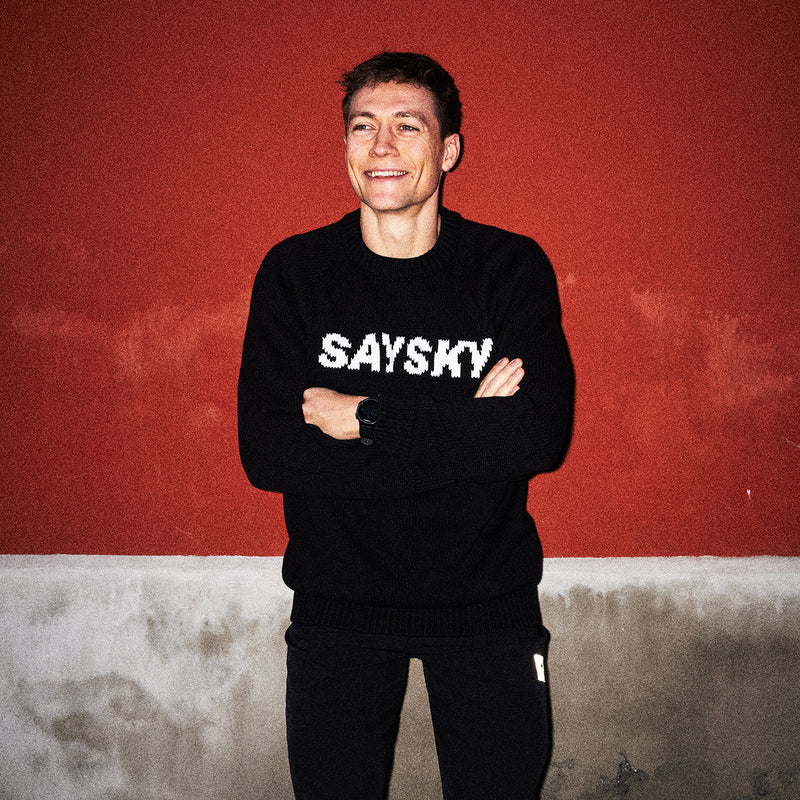 SAYSKY Logo Knitted Crew Neck SWEATSHIRTS 901 - BLACK