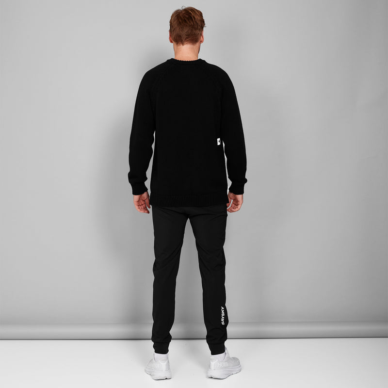 SAYSKY Logo Knitted Crew Neck SWEATSHIRTS 901 - BLACK