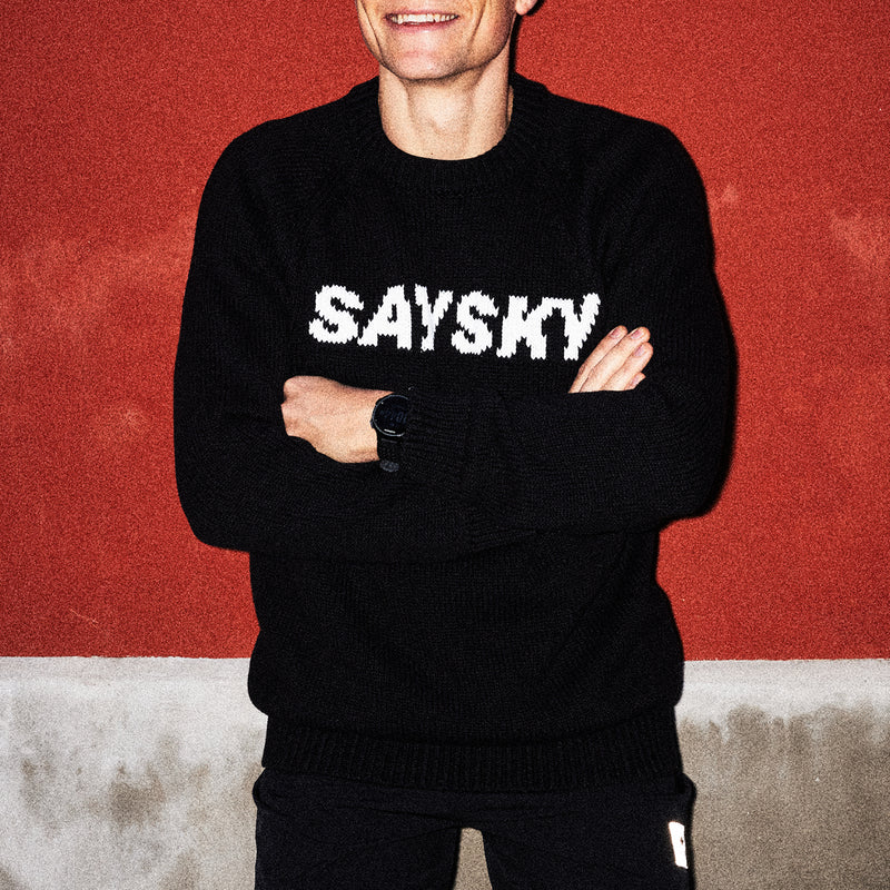 SAYSKY Logo Knitted Crew Neck SWEATSHIRTS 901 - BLACK