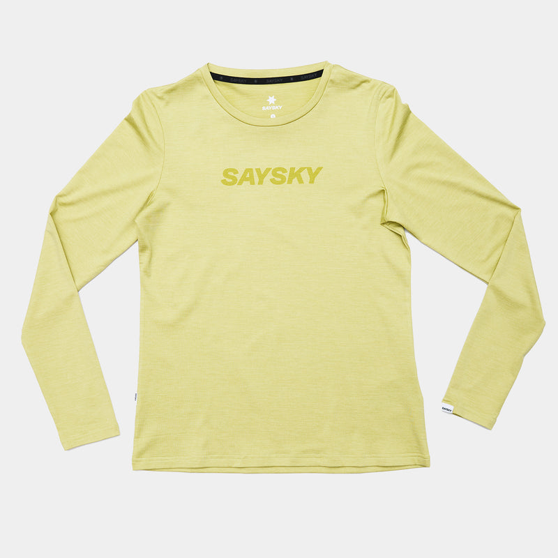 SAYSKY Logo Pace Long Sleeve LONG SLEEVES 3008 - GREEN MELANGE