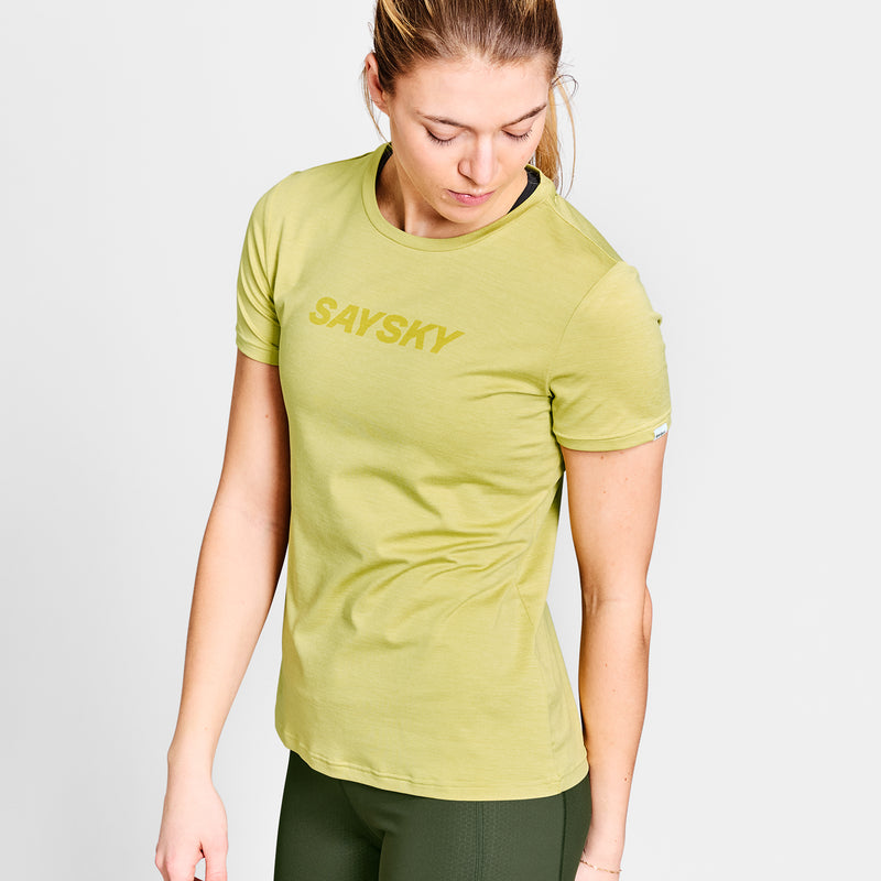 SAYSKY Logo Pace T-Shirt T-SHIRTS 3008 - GREEN MELANGE