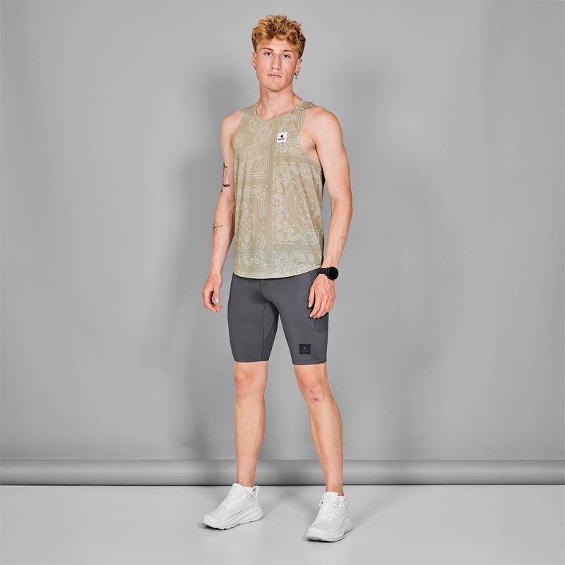 SAYSKY Paisley Combat Singlet SINGLETS 1021 - BEIGE PAISLEY AOP