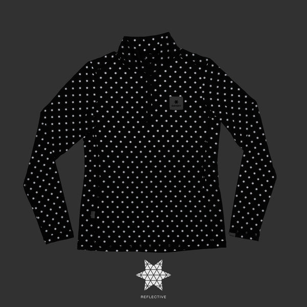 SAYSKY Reflective Pace Half Zip LONG SLEEVES 1018 - BLACK AOP