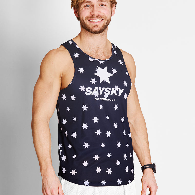 SAYSKY Star Combat Singlet SINGLETS 1028 - BLUE/WHITE AOP