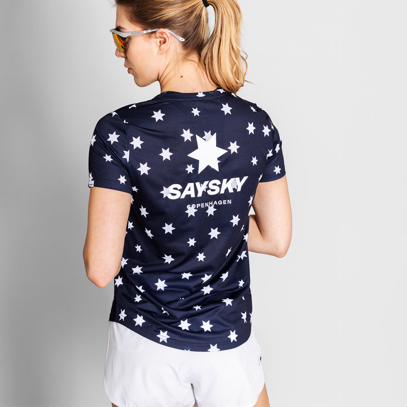 SAYSKY Star Combat T-Shirt T-SHIRTS 1028 - BLUE/WHITE AOP