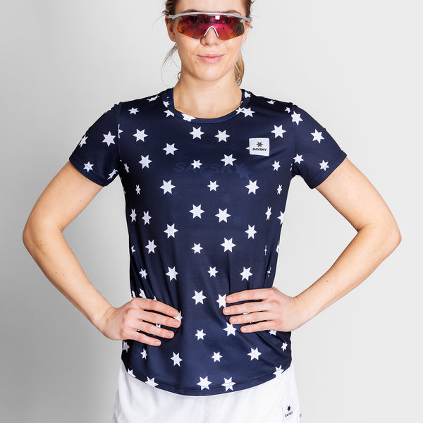 SAYSKY Star Combat T-Shirt T-SHIRTS 1028 - BLUE/WHITE AOP