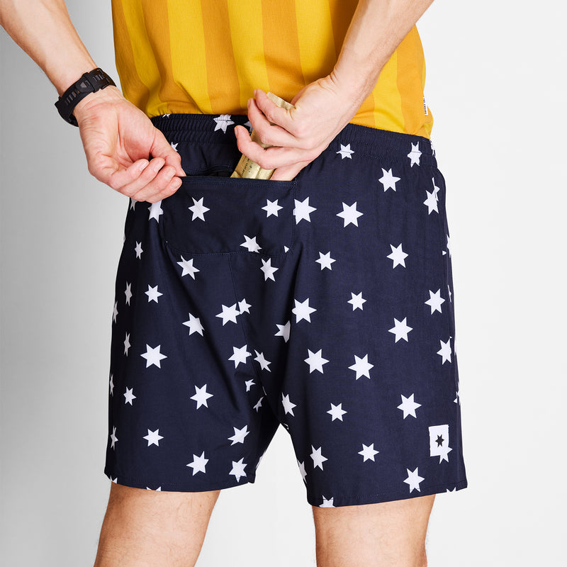 SAYSKY Star Pace Shorts 5'' SHORTS 1028 - BLUE/WHITE AOP