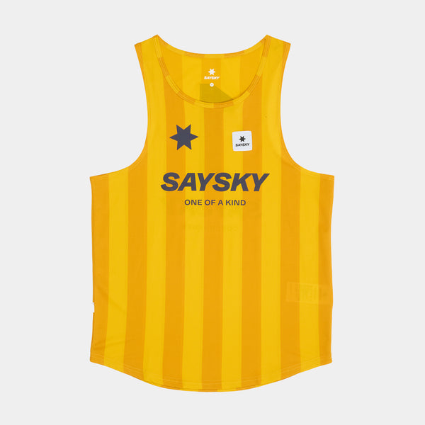 SAYSKY Stripe Combat Singlet SINGLETS 008 - YELLOW AOP