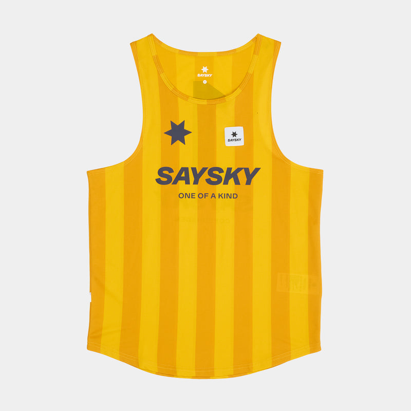 SAYSKY Stripe Combat Singlet SINGLETS 008 - YELLOW AOP