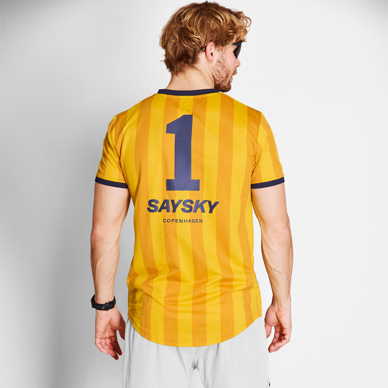 SAYSKY Stripe Combat T-Shirt T-SHIRTS 008 - YELLOW AOP