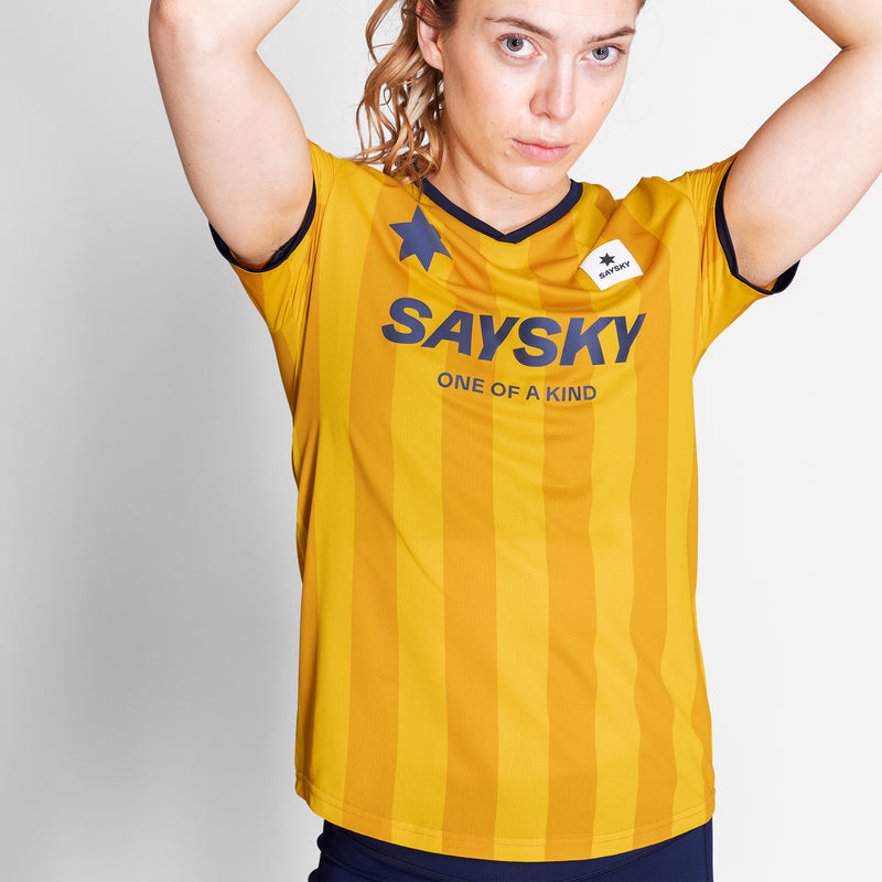 SAYSKY Stripe Combat T-Shirt T-SHIRTS 008 - YELLOW AOP