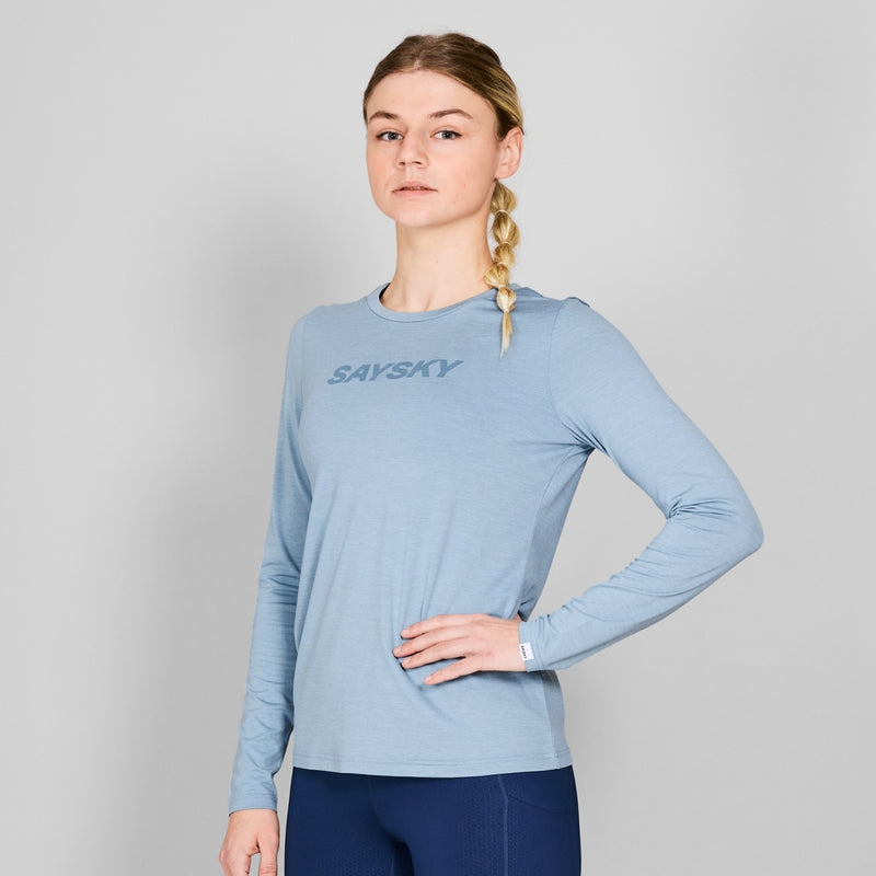 SAYSKY W Logo Pace Long Sleeve LONG SLEEVES 2010 - BLUE MELANGE