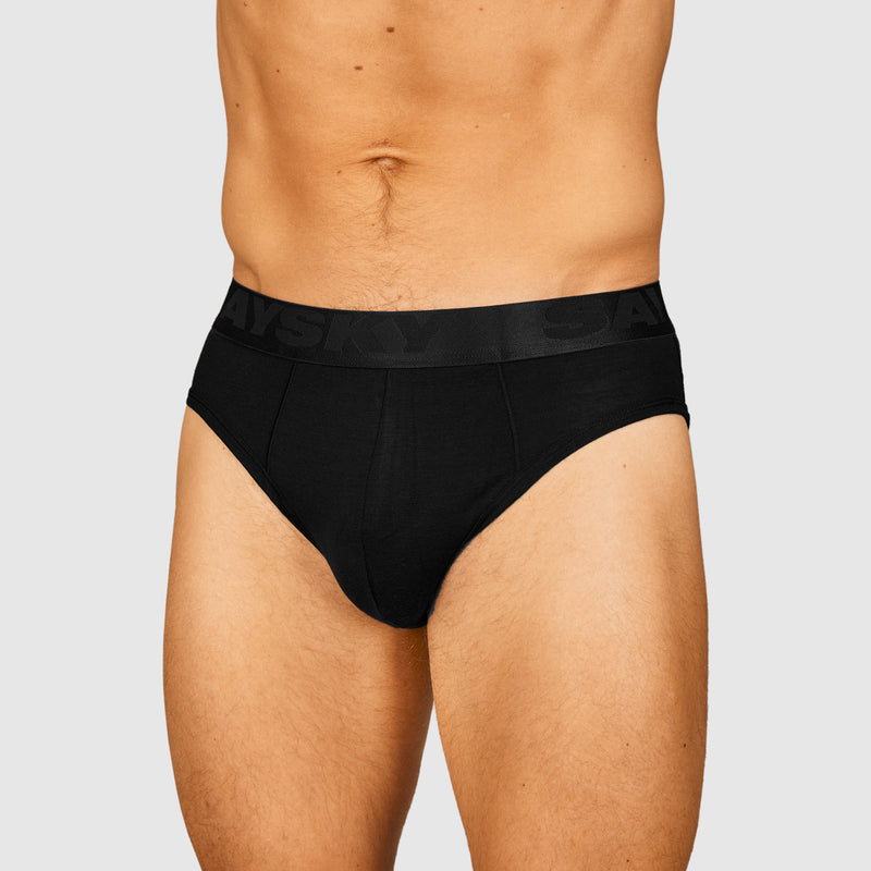 SAYSKY 3-Pack Merino Base 180 Briefs UNDERWEAR BLACK